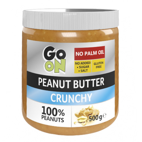Арахісова паста Go On Nutrition Peanut Butter Crunch, 500 грам скляна банка