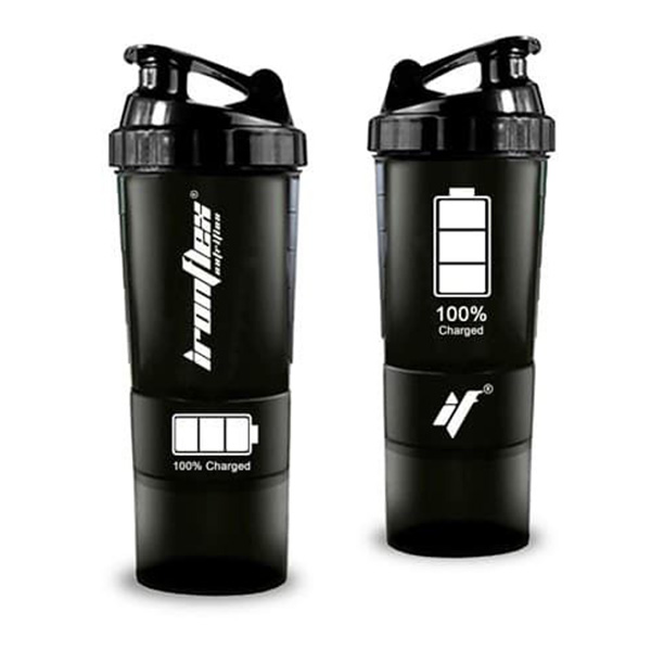 Шейкер IronFlex Spider Bottle 500 мл 100% Charged, Black