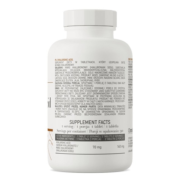 Препарат для суглобів і зв'язок OstroVit Hyaluronic Acid, 90 таблеток. Фото 2