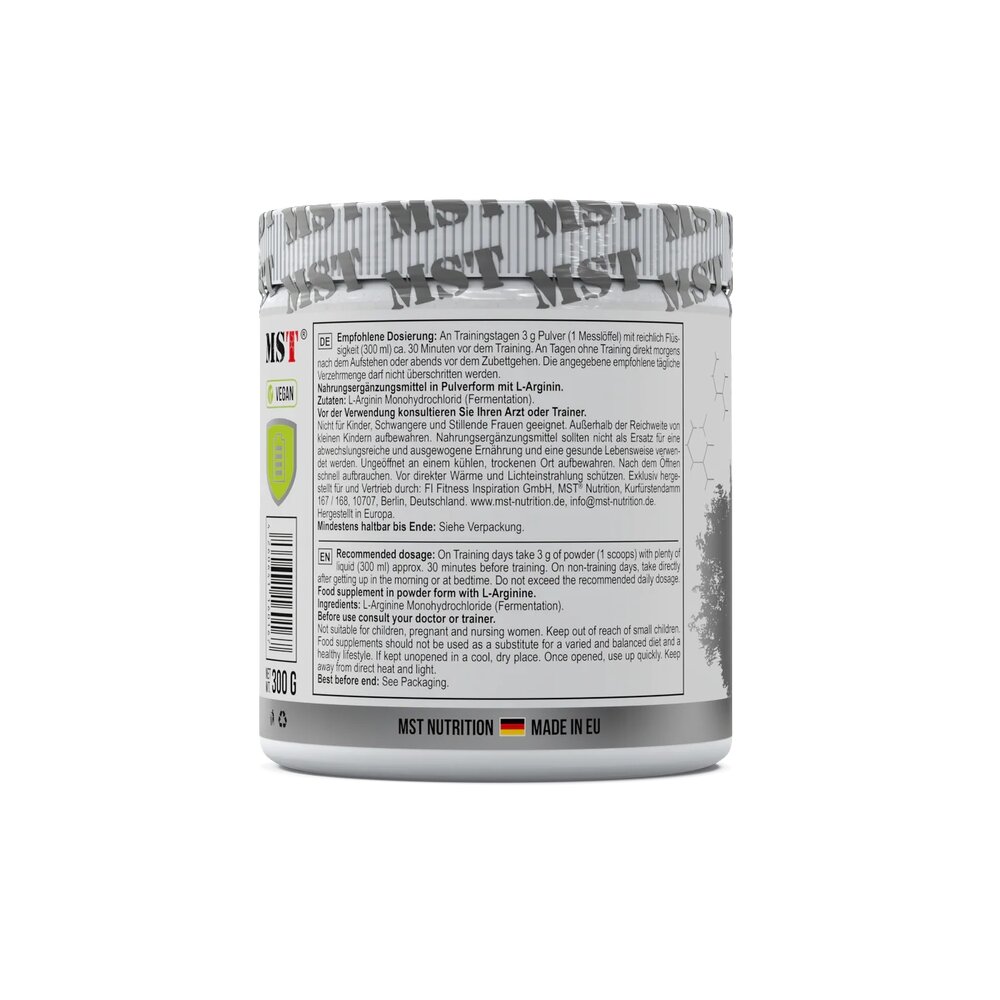 Амінокислота MST Nutrition Arginine HCL, 300 грам. Фото 3