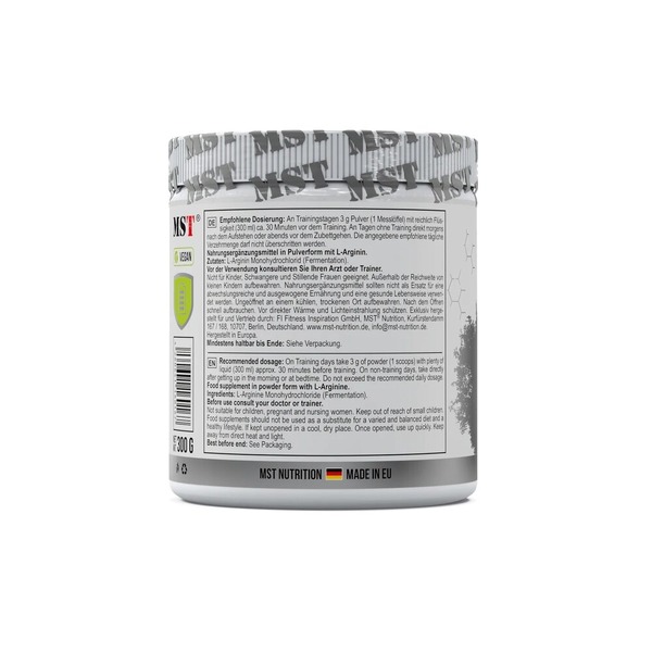 Амінокислота MST Nutrition Arginine HCL, 300 грам. Фото 3