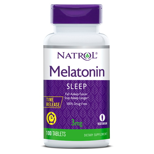 Натуральная добавка Natrol Melatonin 3mg Time Release, 100 таблеток