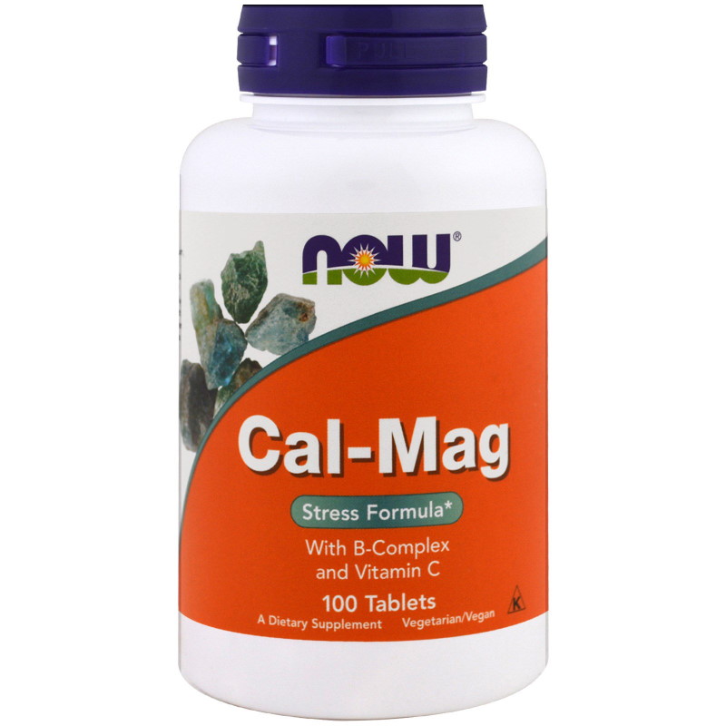 Вітаміни та мінерали NOW CAL-MAG 500/250 mg, 100 таблеток