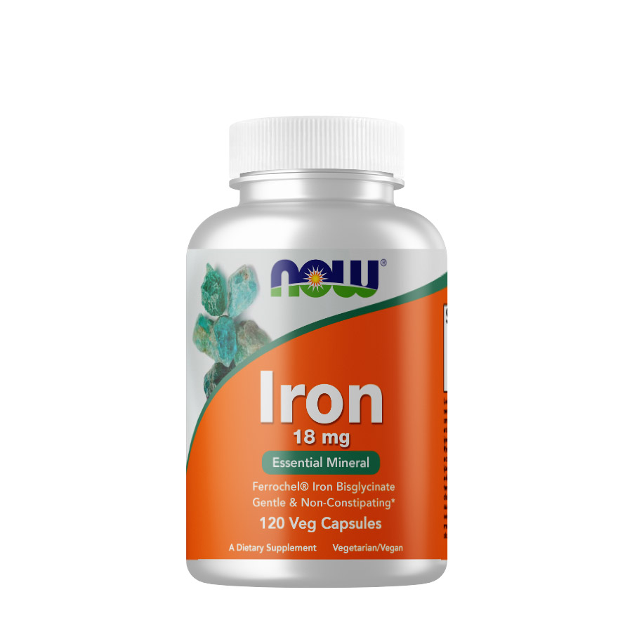 Вітаміни та мінерали NOW Iron 18 mg, 120 вегакапсул