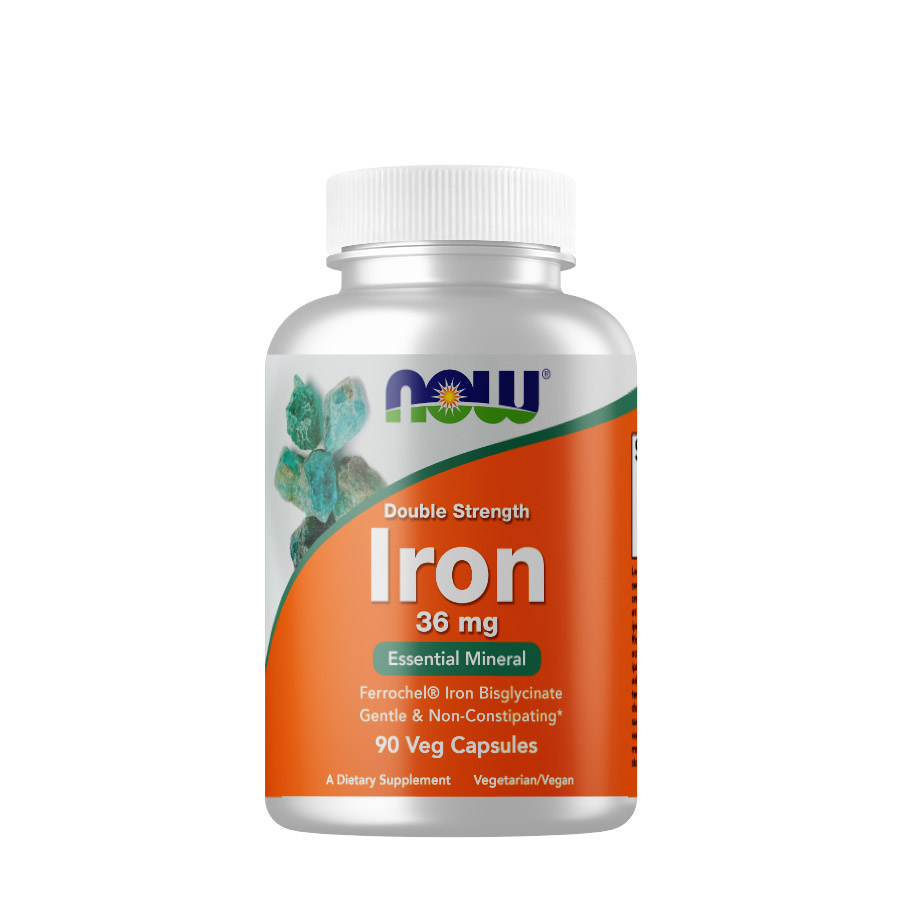 Вітаміни та мінерали NOW Iron 36 mg, 90 вегакапсул