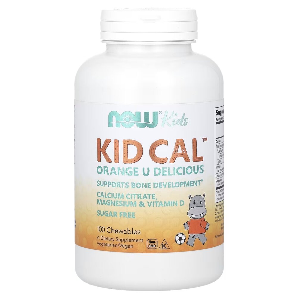 Вітаміни та мінерали NOW KID Cal, 100 жувальних таблеток