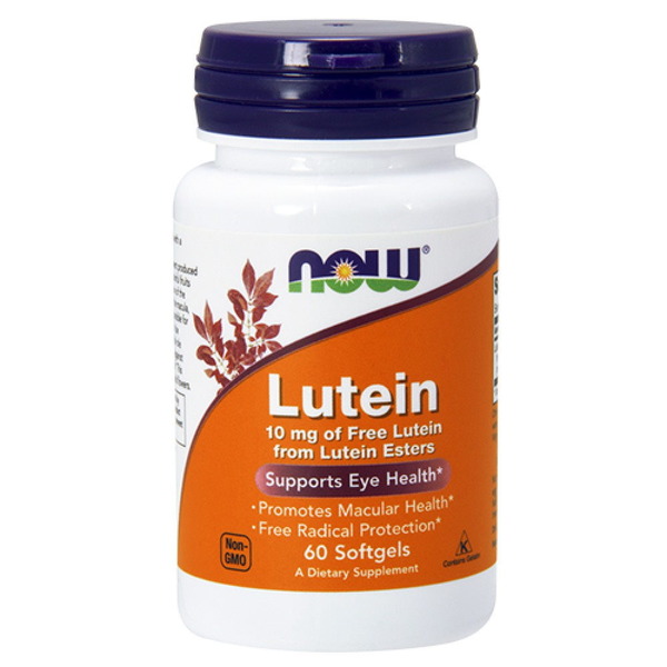 Натуральна добавка NOW Lutein 10 mg, 60 капсул