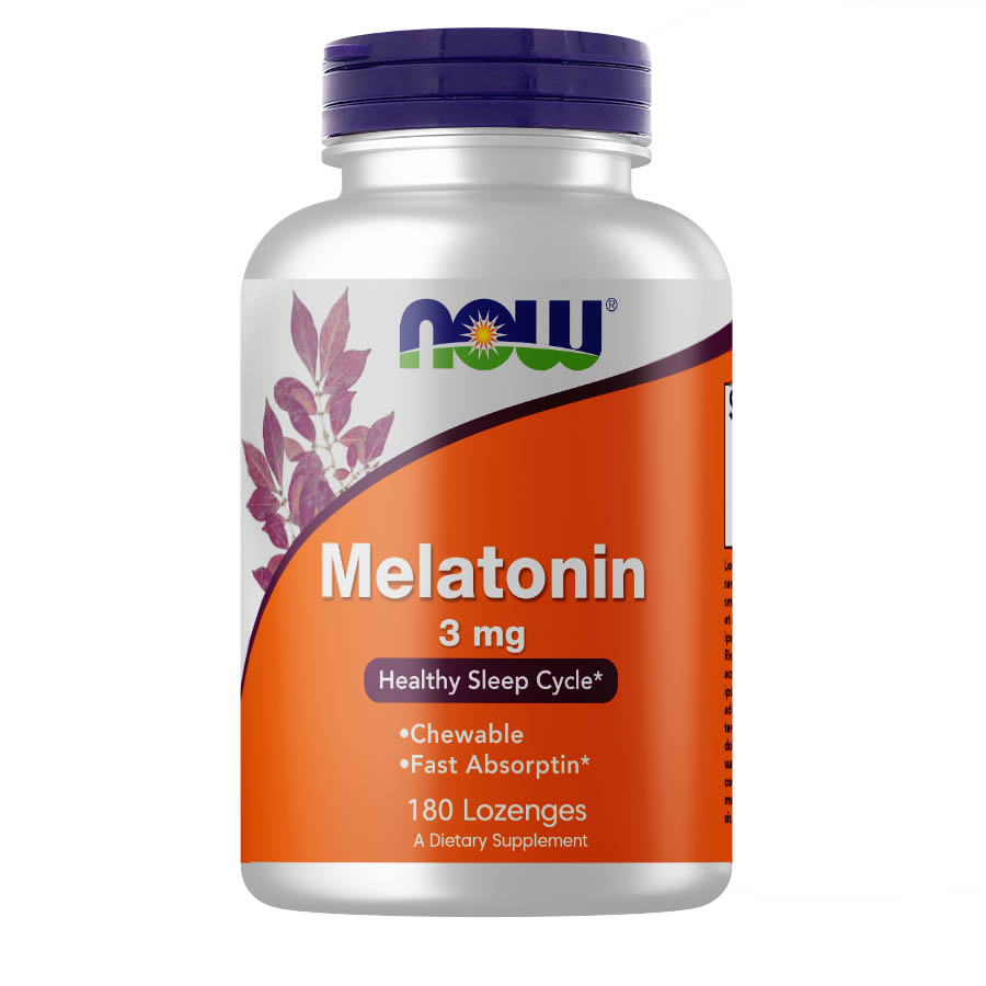Натуральна добавка NOW Melatonin 3 mg, 180 жувальних таблеток