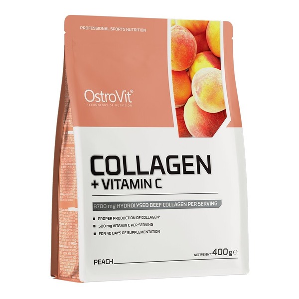 Препарат для суставов и связок OstroVit Collagen + Vitamin C, 400 грамм. Фото 3