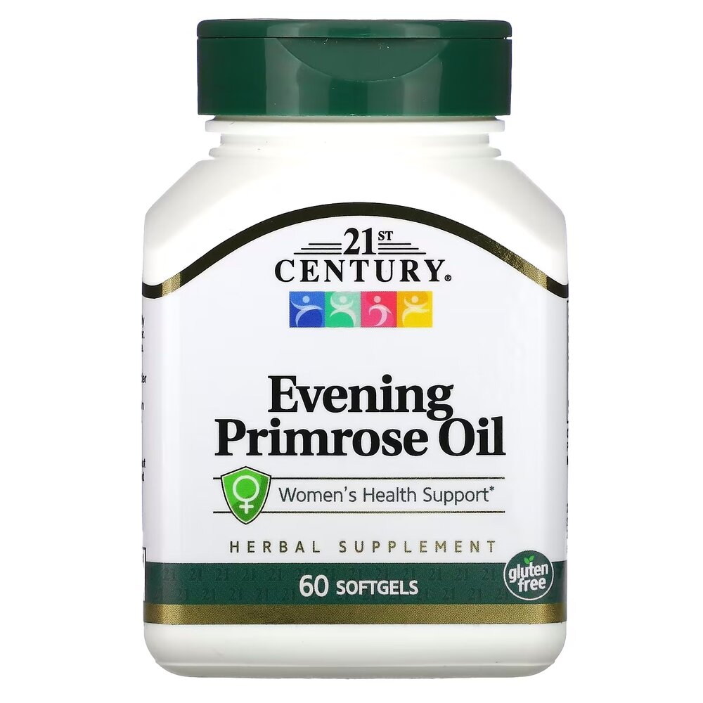 Жирные кислоты 21st Century Evening Primrose Oil, 60 капсул
