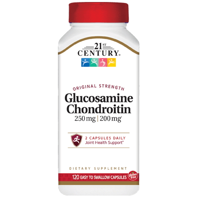 Препарат для суглобів і зв'язок 21st Century Glucosamine Chondroitin, 120 капсул