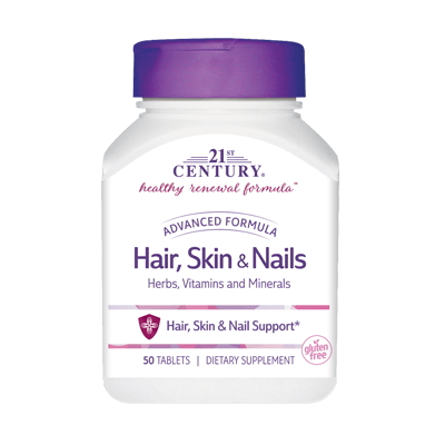 Витамины и минералы 21st Century Hair Skin & Nails Advanced Formula, 50 таблеток
