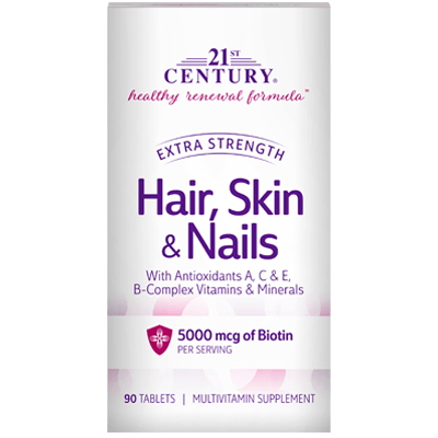 Вітаміни та мінерали 21st Century Hair Skin & Nails Extra Strength, 90 таблеток. Фото 2