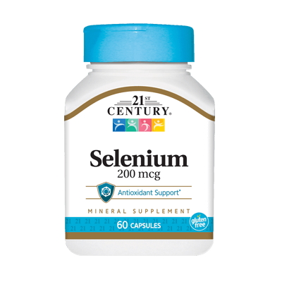 Вітаміни та мінерали 21st Century Selenium 200 mcg, 60 капсул