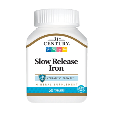 Вітаміни та мінерали 21st Century Slow Release Iron, 60 таблеток