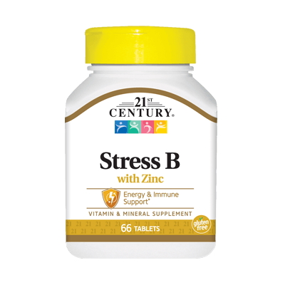 Вітаміни та мінерали 21st Century Stress B with Zinc, 66 таблеток
