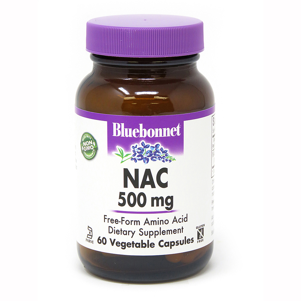 Амінокислота Bluebonnet Nutrition NAC 500 mg, 60 вегакапсул
