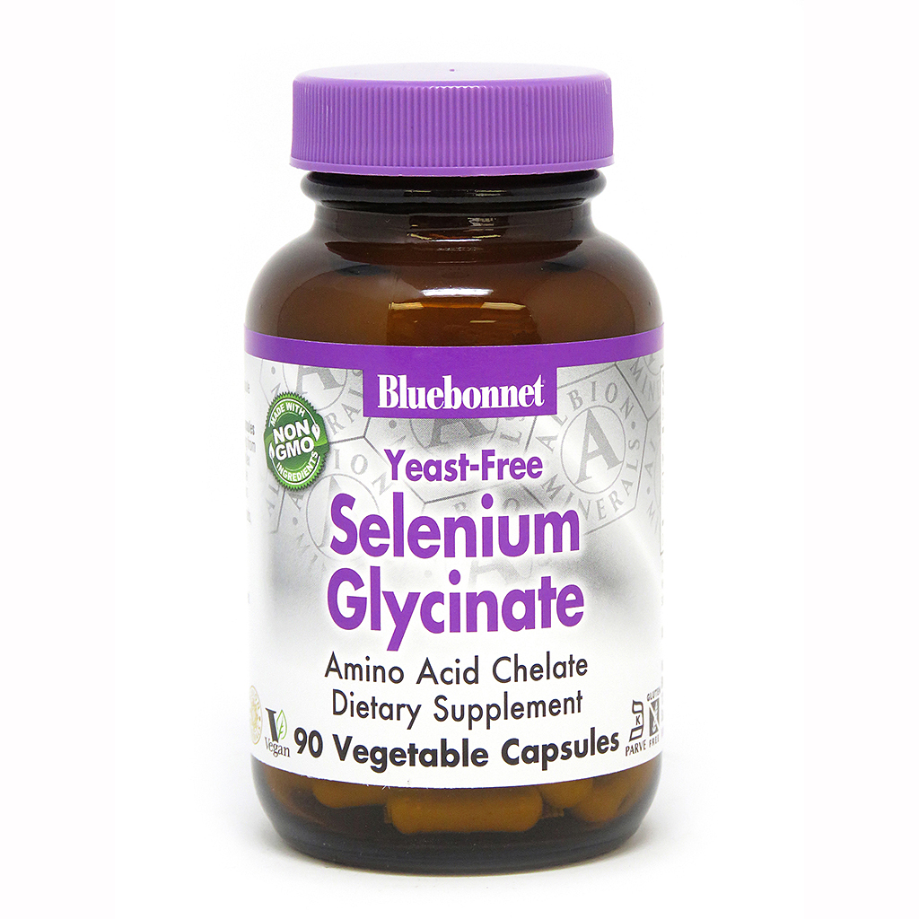 Вітаміни та мінерали Bluebonnet Nutrition Selenium Glycinate Yeast-Free, 90 вегакапсул