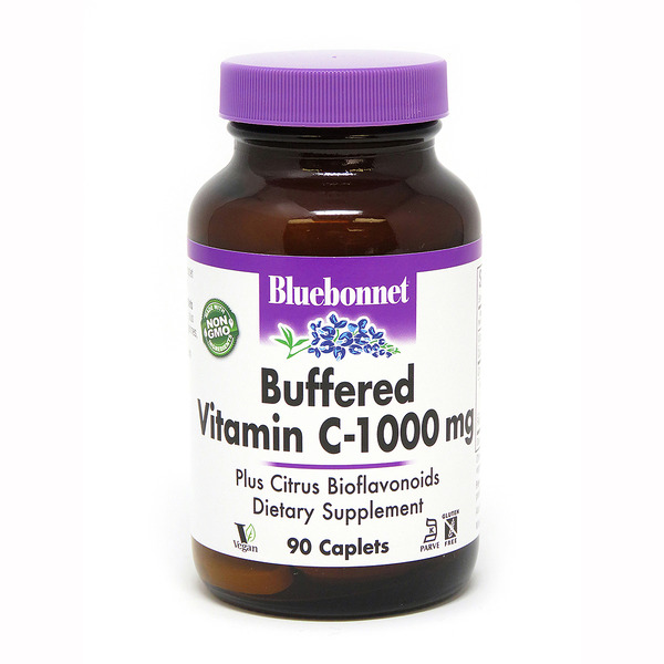 Вітаміни та мінерали Bluebonnet Nutrition Buffered Vitamin C 1000 mg, 90 каплет