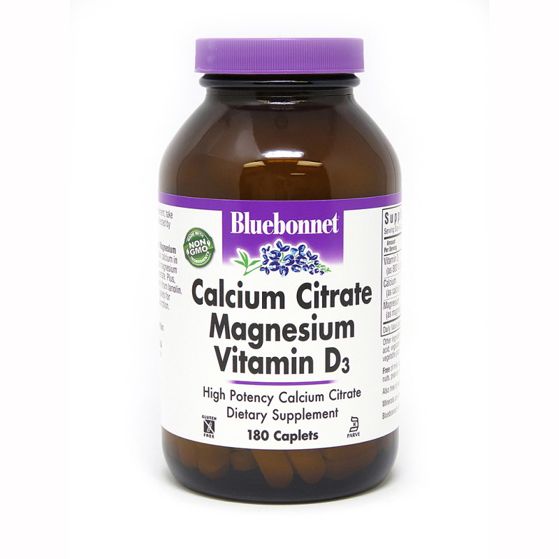 Витамины и минералы Bluebonnet Nutrition Calcium Citrate Magnesium Vitamin D3, 180 каплет