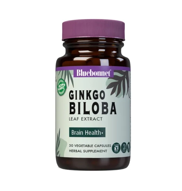 Натуральна добавка Bluebonnet Nutrition Ginkgo Biloba, 30 вегакапсул
