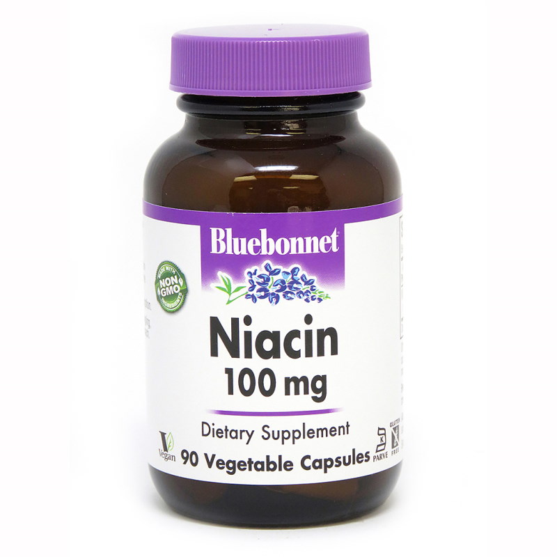 Витамины и минералы Bluebonnet Nutrition Niacin 100 mg, 90 вегакапсул