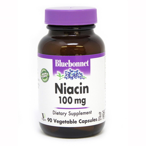 Витамины и минералы Bluebonnet Nutrition Niacin 100 mg, 90 вегакапсул