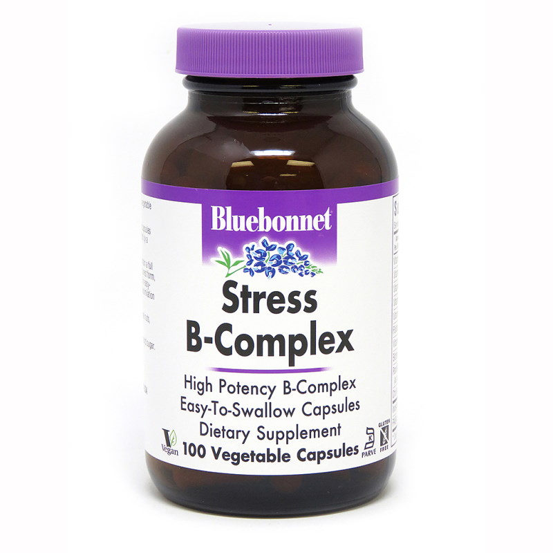 Вітаміни та мінерали Bluebonnet Nutrition Stress B-Complex, 100 вегакапсул