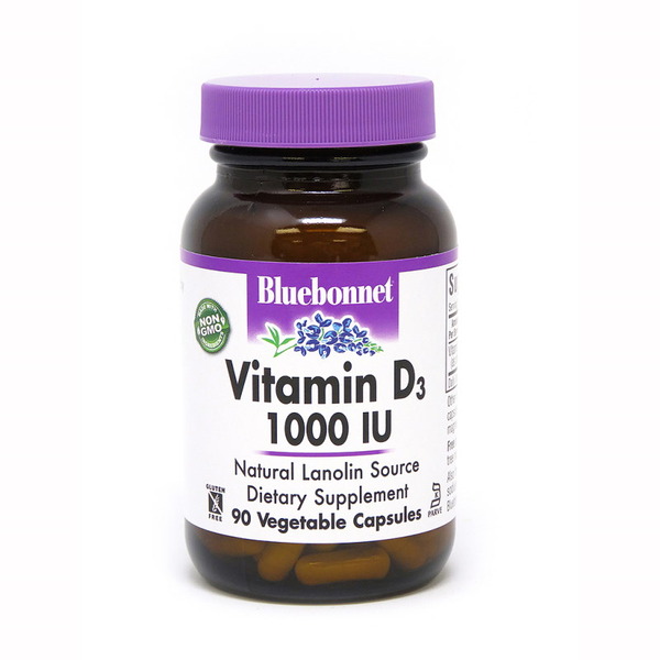 Вітаміни та мінерали Bluebonnet Nutrition Vitamin D3 1000 IU, 90 вегакапсул