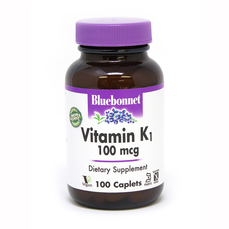 Вітаміни та мінерали Bluebonnet Nutrition Vitamin К1 100 mcg, 100 капсул