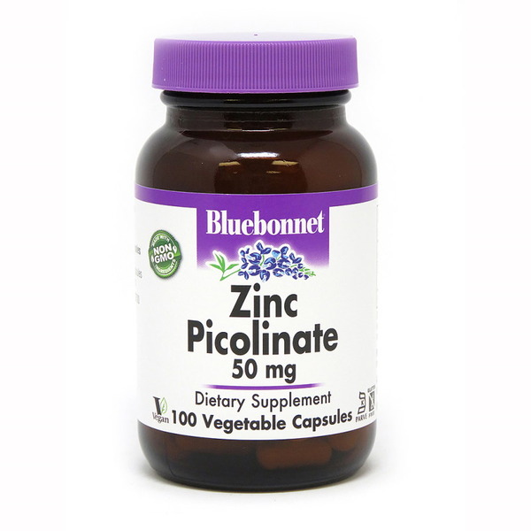 Вітаміни та мінерали Bluebonnet Nutrition Zinc Picolinate 50 mg, 100 вегакапсул