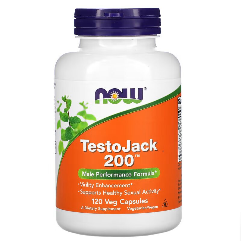 Стимулятор тестостерону NOW Testo Jack 200, 120 вегакапсул