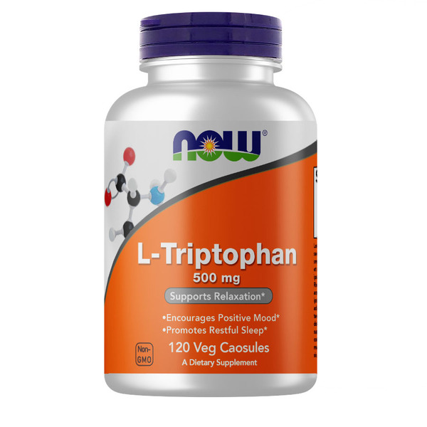 Аминокислота NOW L-Tryptophan 500 mg, 120 вегакапсул
