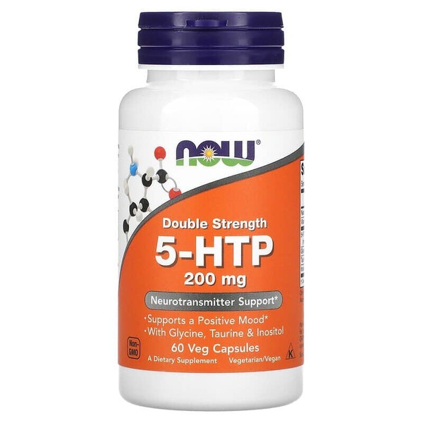 Аминокислота NOW 9-HTP 200 mg, 60 вегакапсул