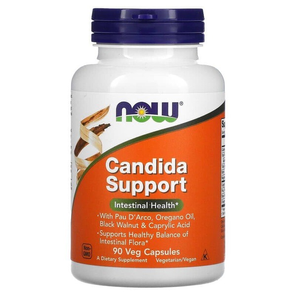 Натуральна добавка NOW Candida Support, 90 вегакапсул