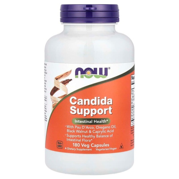 Натуральна добавка NOW Candida Support, 180 вегакапсул
