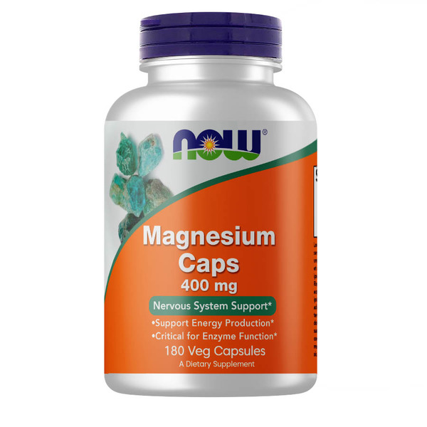 Вітаміни та мінерали NOW Magnesium 400 mg, 180 вегакапсул