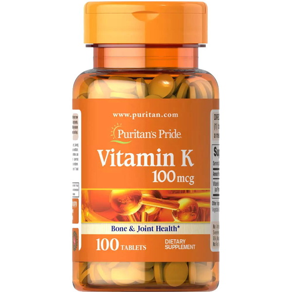 Вітаміни та мінерали Puritan's Pride Vitamin K 100 mcg, 100 таблеток