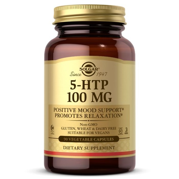 Амінокислота Solgar 5-HTP 100 mg, 90 вегакапсул