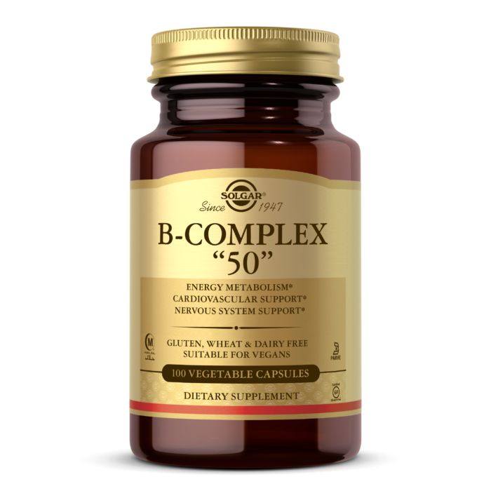 Вітаміни та мінерали Solgar B-Complex 50, 100 вегакапсул