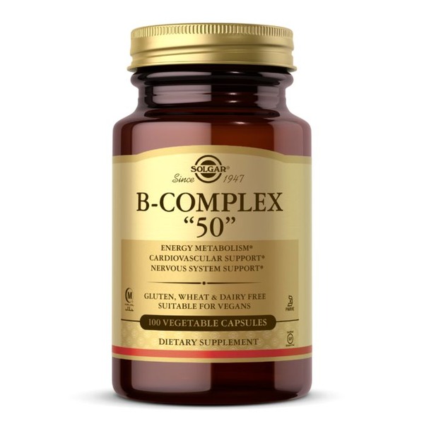 Вітаміни та мінерали Solgar B-Complex 50, 100 вегакапсул