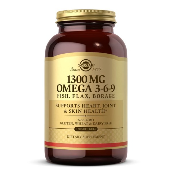 Жирні кислоти Solgar Omega 3-6-9 1300 mg, 120 капсул