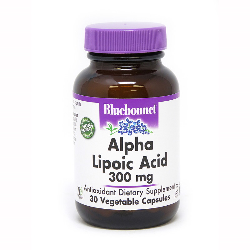 Натуральна добавка Bluebonnet Nutrition Alpha Lipoic Acid 300 mg, 30 капсул