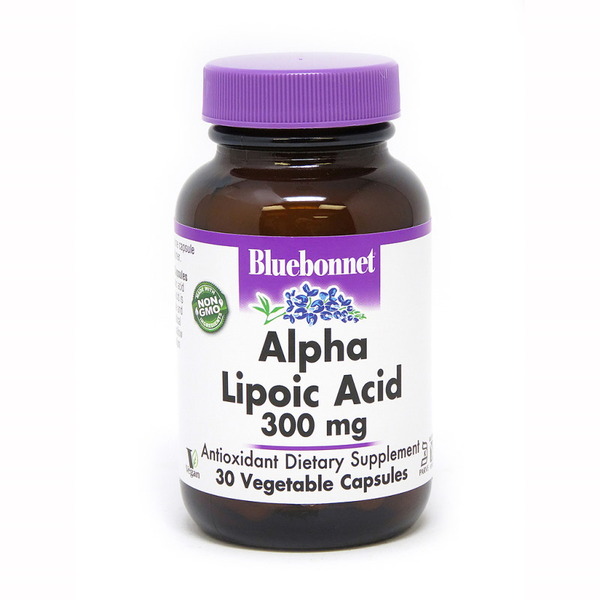 Натуральна добавка Bluebonnet Nutrition Alpha Lipoic Acid 300 mg, 30 капсул