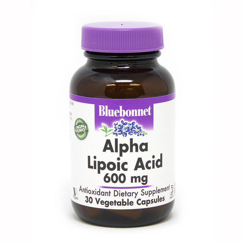 Натуральна добавка Bluebonnet Nutrition Alpha Lipoic Acid 600 mg, 30 капсул