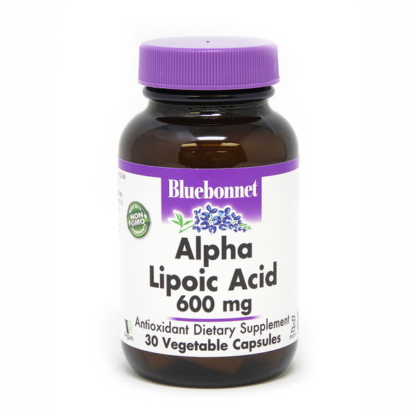Натуральна добавка Bluebonnet Nutrition Alpha Lipoic Acid 600 mg, 30 капсул