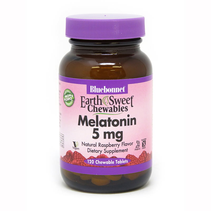 Натуральна добавка Bluebonnet Nutrition Earth Sweet Chewables Melatonin 5 mg, 120 жувальних таблеток