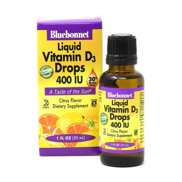 Вітаміни та мінерали Bluebonnet Nutrition Liquid Vitamin D3 400 IU, 30 мл апельсин