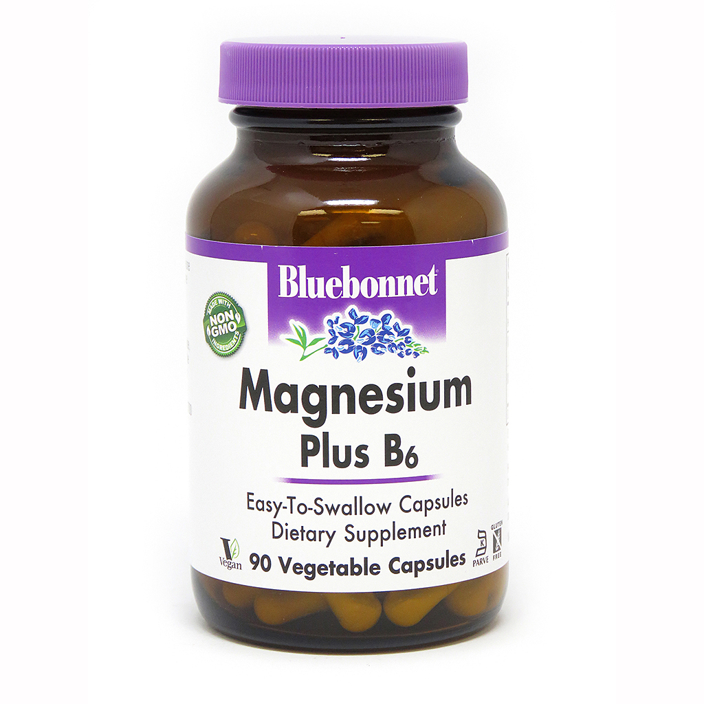 Вітаміни та мінерали Bluebonnet Nutrition Magnesium plus B6, 90 вегакапсул