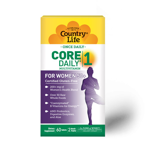 Вітаміни та мінерали Country Life Core Daily-1 for Women 50+, 60 таблеток